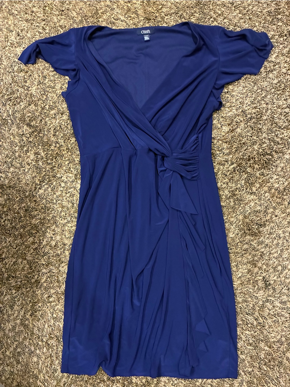 Chaps Royal Blue Knot-Front Maxi Skirt